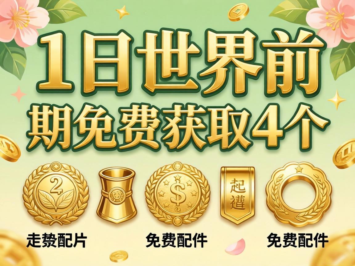 7日世界前期免费获取4个金色配件