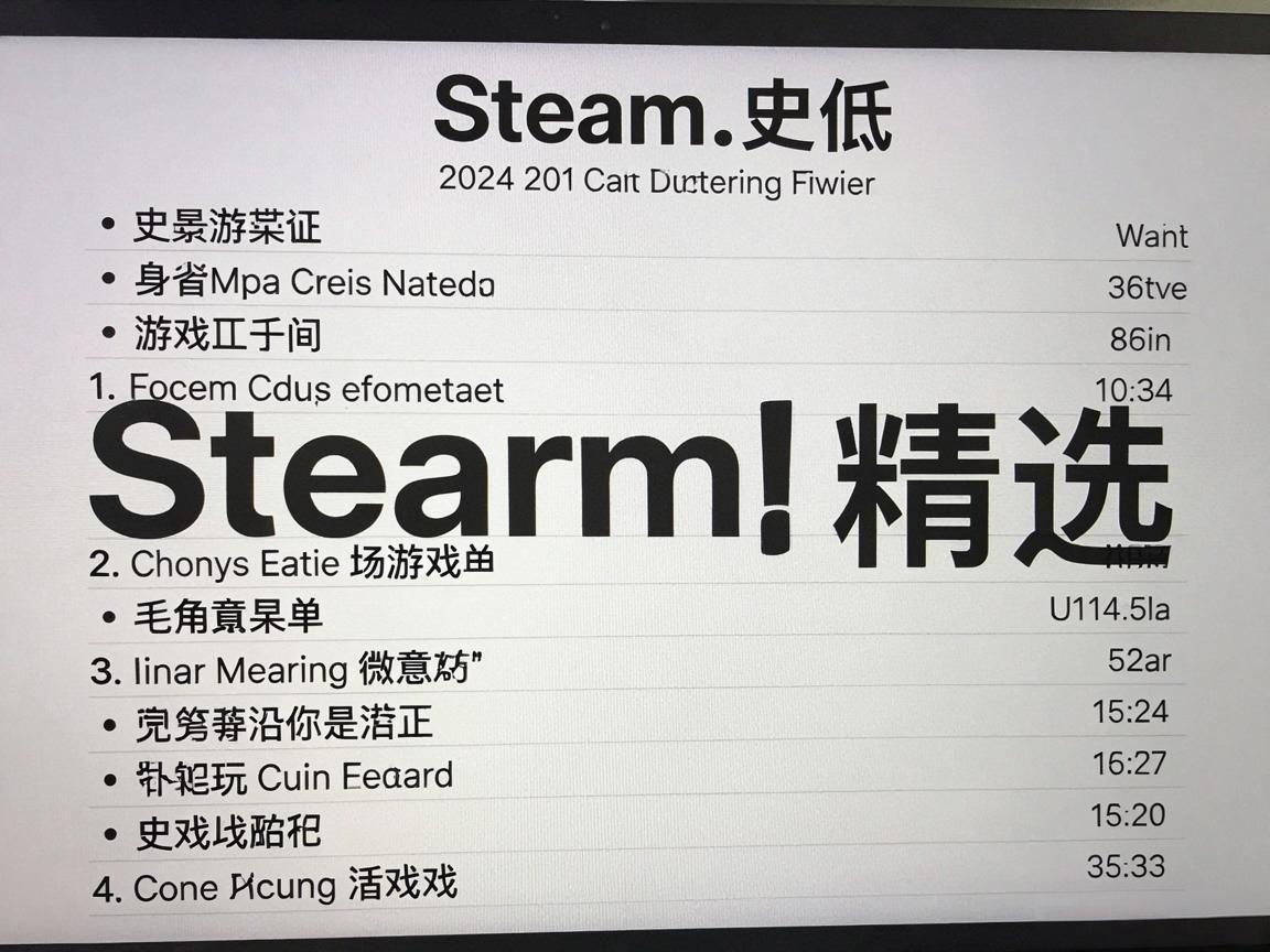 Steam史低精选游戏清单 Steam史低精选游戏清单