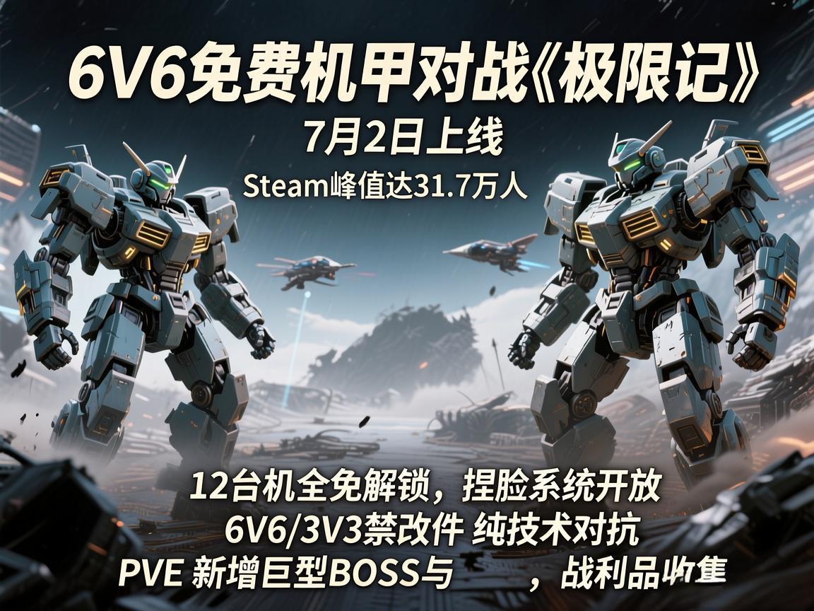 《极限记》7月2日上线!6V6免费机甲对战 《极限记》7月2日上线!6V6免费机甲对战
